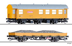TILLIG Modellbahnen 502607 - TT - Bauzugwagen-Set Bahnbau Gruppe der DB AG, Ep.VI (Tillig TT-Club)